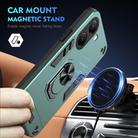 For Xiaomi Poco X7 Pro Shockproof Metal Ring Holder Phone Case(Green) - 2