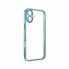 For iPhone 16 TOTU PC-2 Soft Jane Series Electroplated TPU Phone Case with Lens Film(Light Green) - 1