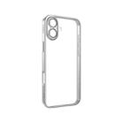 For iPhone 16 TOTU PC-2 Soft Jane Series Electroplated TPU Phone Case with Lens Film(Silver) - 1