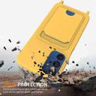 For Samsung Galaxy A54 5G Integrated Card Bag Solid Color Liquid Silicone Phone Case with Lanyard(Yellow) - 2