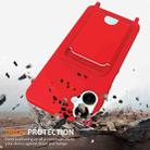 For Samsung Galaxy A06 5G Integrated Card Bag Solid Color Liquid Silicone Phone Case with Lanyard(Red) - 2