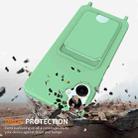For Samsung Galaxy A06 5G Integrated Card Bag Solid Color Liquid Silicone Phone Case with Lanyard(Green) - 2