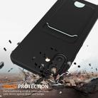 For Samsung Galaxy A07 5G Integrated Card Bag Solid Color Liquid Silicone Phone Case with Lanyard(Black) - 2