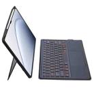 For Xiaomi Pad 7 Ultra Detachable Backlit Bluetooth Keyboard Leather Case with Touchpad(Black) - 1