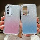 For Samsung Galaxy A55 5G TPU + PC + Glitter Paper Full Coverage Phone Case(Pink) - 2