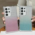 For Samsung Galaxy S24 Ultra 5G TPU + PC + Glitter Paper Full Coverage Phone Case(Grey) - 2