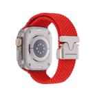 For Apple Watch 46mm / 49mm / 45mm / 44mm Snap Button Braided Watch Band(Red) - 2