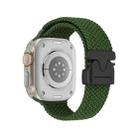 For Apple Watch 46mm / 49mm / 45mm / 44mm Snap Button Braided Watch Band(Green) - 2