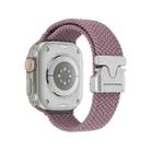 For Apple Watch 46mm / 49mm / 45mm / 44mm Snap Button Braided Watch Band(Smoky Purple) - 2