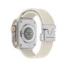 For Apple Watch 46mm / 49mm / 45mm / 44mm Snap Button Braided Watch Band(Starlight) - 2