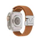 For Apple Watch 46mm / 49mm / 45mm / 44mm Snap Button Braided Watch Band(Coffee) - 2