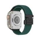 For Apple Watch 46mm / 49mm / 45mm / 44mm Snap Button Braided Watch Band(Jungle Green) - 2