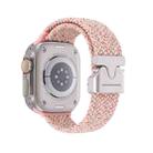 For Apple Watch 46mm / 49mm / 45mm / 44mm Snap Button Braided Watch Band(Starlight Pink) - 2