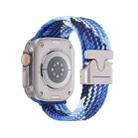 For Apple Watch 46mm / 49mm / 45mm / 44mm Snap Button Braided Watch Band(Colorful Blue) - 2