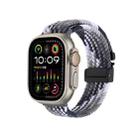 For Apple Watch 46mm / 49mm / 45mm / 44mm Snap Button Braided Watch Band(Colorful Black) - 1
