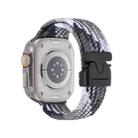 For Apple Watch 46mm / 49mm / 45mm / 44mm Snap Button Braided Watch Band(Colorful Black) - 2