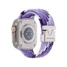 For Apple Watch 46mm / 49mm / 45mm / 44mm Snap Button Braided Watch Band(Colorful Purple) - 2