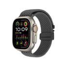 For Apple Watch 42mm / 41mm / 40mm / 38mm Snap Button Braided Watch Band(Grey) - 1