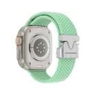 For Apple Watch 42mm / 41mm / 40mm / 38mm Snap Button Braided Watch Band(Pistachio) - 2