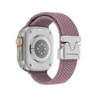 For Apple Watch 42mm / 41mm / 40mm / 38mm Snap Button Braided Watch Band(Smoky Purple) - 2