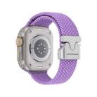 For Apple Watch 42mm / 41mm / 40mm / 38mm Snap Button Braided Watch Band(Lilac) - 2