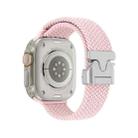 For Apple Watch 42mm / 41mm / 40mm / 38mm Snap Button Braided Watch Band(Pink Sand) - 2