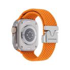 For Apple Watch 42mm / 41mm / 40mm / 38mm Snap Button Braided Watch Band(Orange) - 2