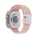 For Apple Watch 42mm / 41mm / 40mm / 38mm Snap Button Braided Watch Band(Starlight Pink) - 2