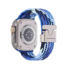 For Apple Watch 42mm / 41mm / 40mm / 38mm Snap Button Braided Watch Band(Colorful Blue) - 2