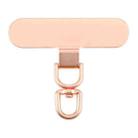 360 Degree Rotation Oval Metal Mobile Phone Lanyard Fixing Gasket(Rose Gold) - 1