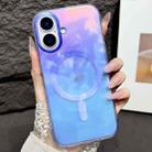 For iPhone 16 Plus Gradient MagSafe PC Hybrid TPU Phone Case(Blue) - 1