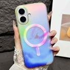 For iPhone 16 Plus Gradient MagSafe PC Hybrid TPU Phone Case(Colorful) - 1