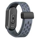 For Xiaomi Smart Band 9 Magnetic Folding Buckle Silicone Watch Band(Dark Grey) - 2