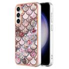 For Samsung Galaxy S24 FE 5G Electroplating IMD TPU Phone Case(Pink Scales) - 1