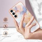 For Samsung Galaxy S24 FE 5G Electroplating IMD TPU Phone Case(White Marble) - 3