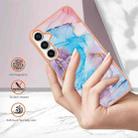For Samsung Galaxy S24 FE 5G Electroplating IMD TPU Phone Case(Blue Marble) - 3