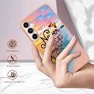 For Samsung Galaxy S24 FE 5G Electroplating IMD TPU Phone Case(Dream Butterfly) - 3