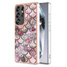 For Samsung Galaxy S25 Ultra 5G Electroplating IMD TPU Phone Case(Pink Scales) - 1