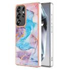 For Samsung Galaxy S25 Ultra 5G Electroplating IMD TPU Phone Case(Blue Marble) - 1