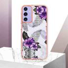 For Samsung Galaxy A16 5G Electroplating IMD TPU Phone Case(Purple Flower) - 2