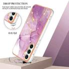 For Samsung Galaxy S24 FE 5G Electroplating Marble Pattern Dual-side IMD TPU Shockproof Phone Case(Purple 001) - 3