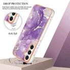 For Samsung Galaxy S24 FE 5G Electroplating Marble Pattern Dual-side IMD TPU Shockproof Phone Case(Purple 002) - 3