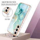 For Samsung Galaxy S24 FE 5G Electroplating Marble Pattern Dual-side IMD TPU Shockproof Phone Case(Green 003) - 3