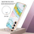 For Samsung Galaxy S24 FE 5G Electroplating Marble Pattern Dual-side IMD TPU Shockproof Phone Case(Green 004) - 3