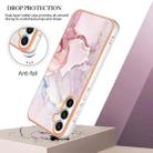 For Samsung Galaxy S24 FE 5G Electroplating Marble Pattern Dual-side IMD TPU Shockproof Phone Case(Rose Gold 005) - 3