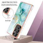 For Samsung Galaxy S25 Ultra 5G Electroplating Marble Pattern Dual-side IMD TPU Shockproof Phone Case(Green 003) - 3