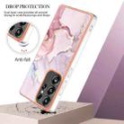 For Samsung Galaxy S25 Ultra 5G Electroplating Marble Pattern Dual-side IMD TPU Shockproof Phone Case(Rose Gold 005) - 3