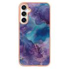 For Samsung Galaxy S24 FE 5G Electroplating Marble Dual-side IMD Phone Case(Purple 016) - 2