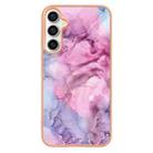 For Samsung Galaxy S24 FE 5G Electroplating Marble Dual-side IMD Phone Case(Pink 013) - 2