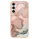 For Samsung Galaxy S24 FE 5G Electroplating Marble Dual-side IMD Phone Case(Rose Gold 015) - 2